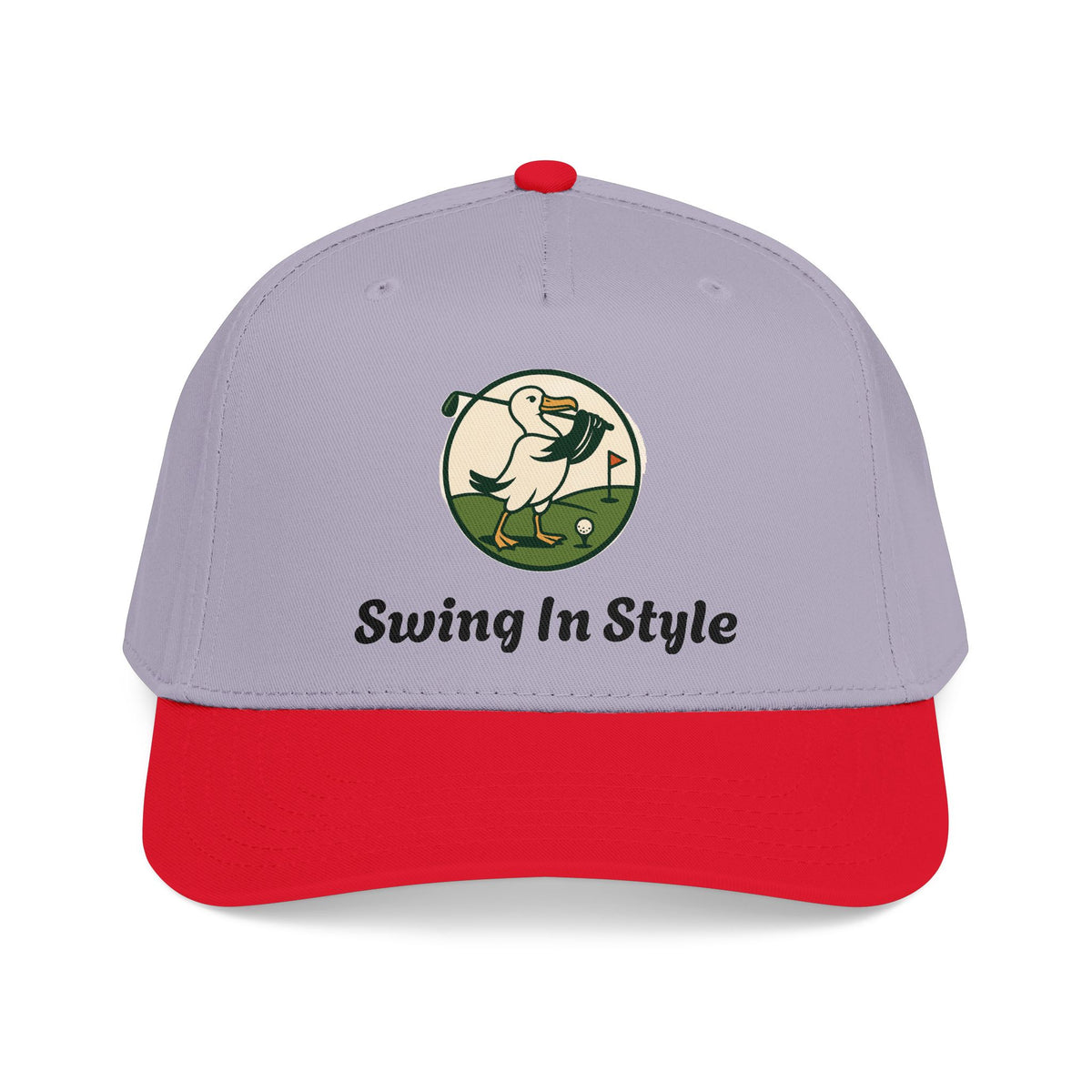 Baseball Cap — "Swing In Style" Golf Duck Embroidered Hat