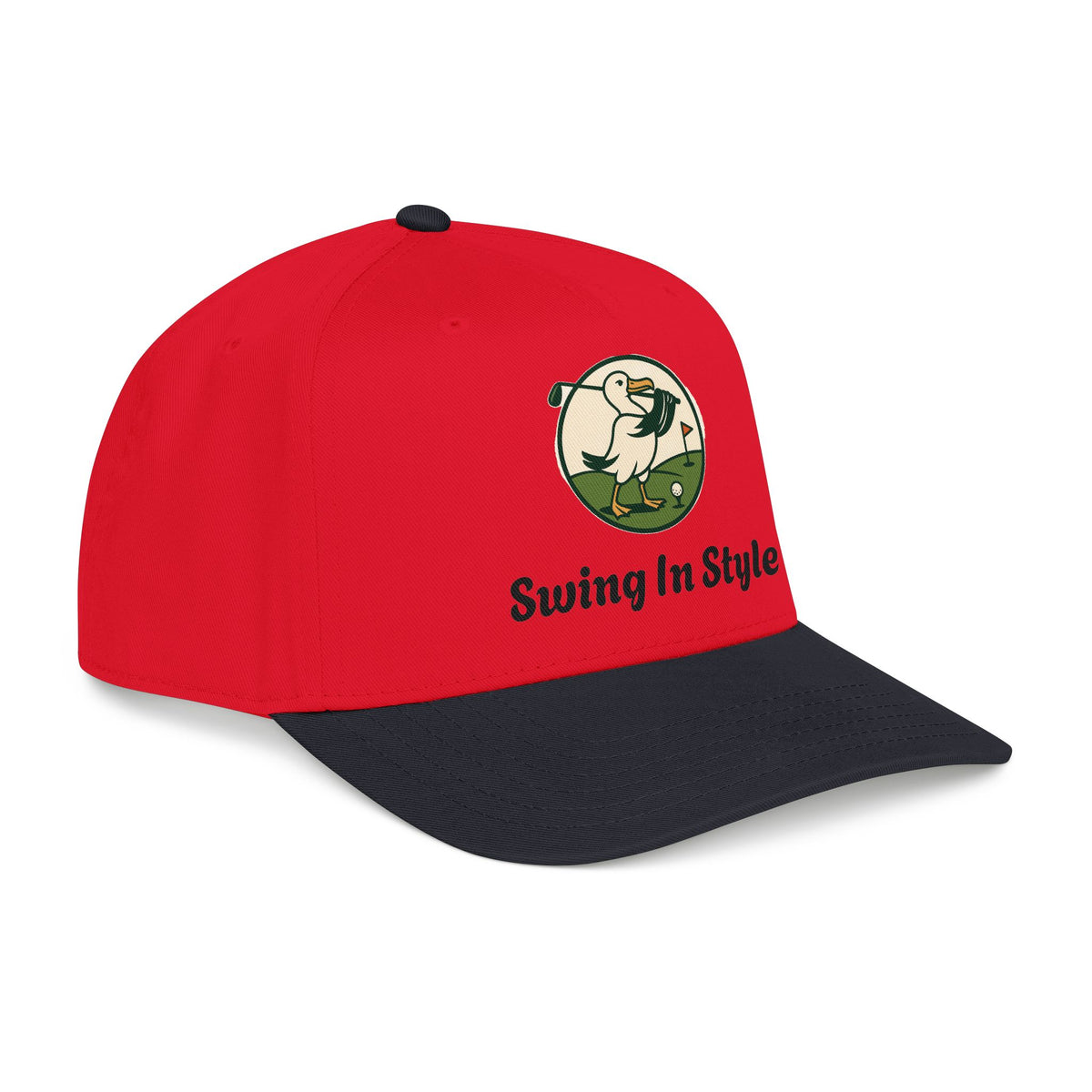 Baseball Cap — "Swing In Style" Golf Duck Embroidered Hat
