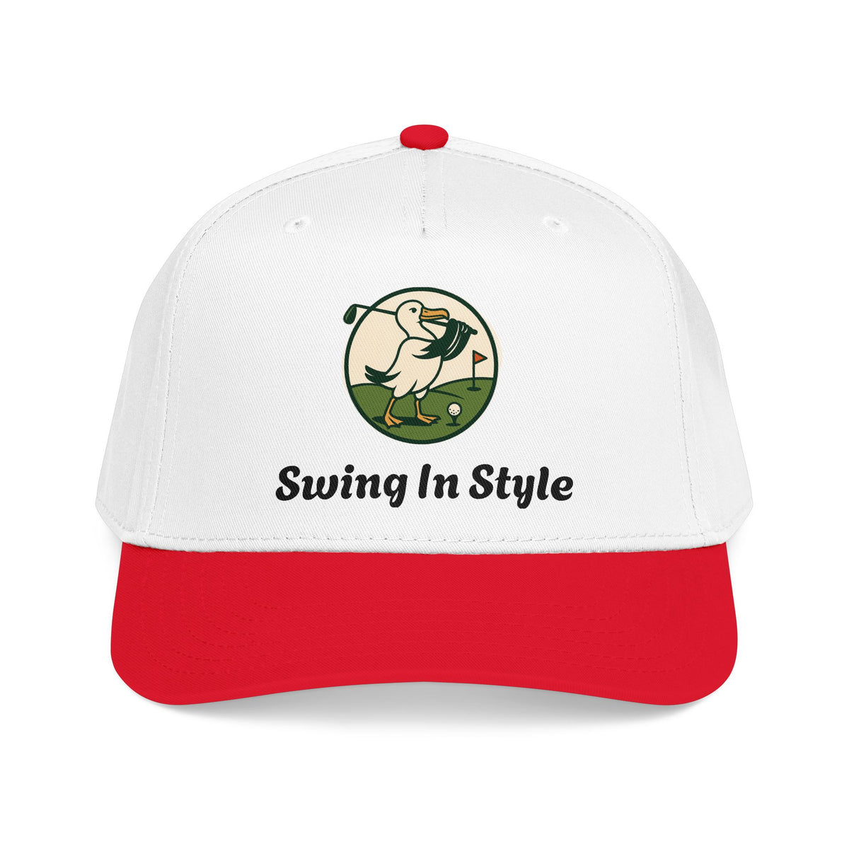 Baseball Cap — "Swing In Style" Golf Duck Embroidered Hat