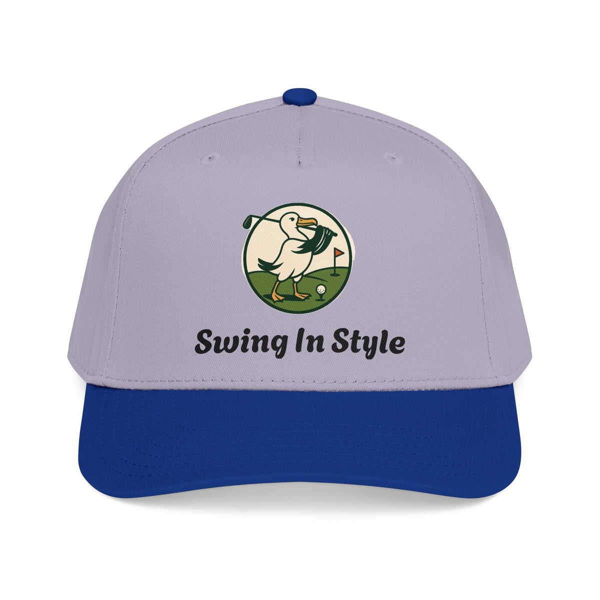 Baseball Cap — "Swing In Style" Golf Duck Embroidered Hat