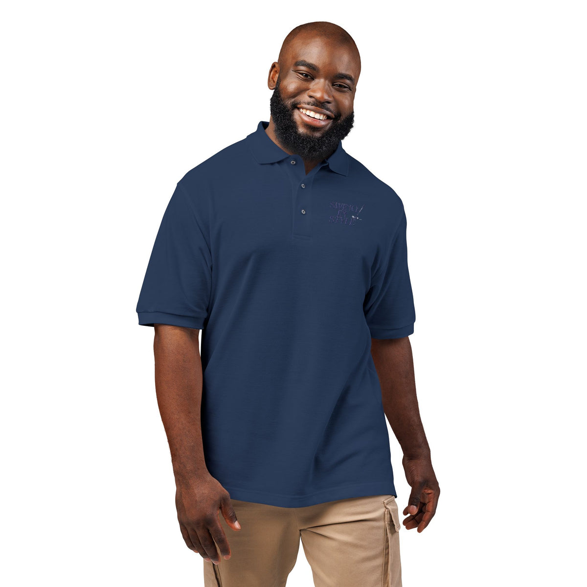 Embroidered Polo Shirt — "Winning Style" Chest Logo
