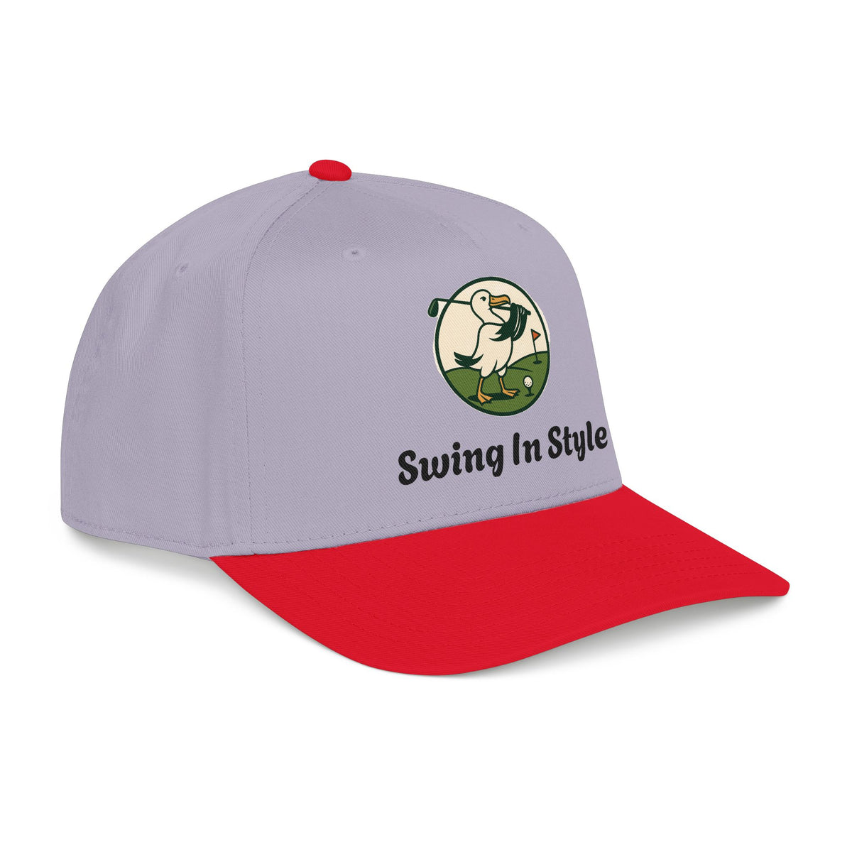 Baseball Cap — "Swing In Style" Golf Duck Embroidered Hat