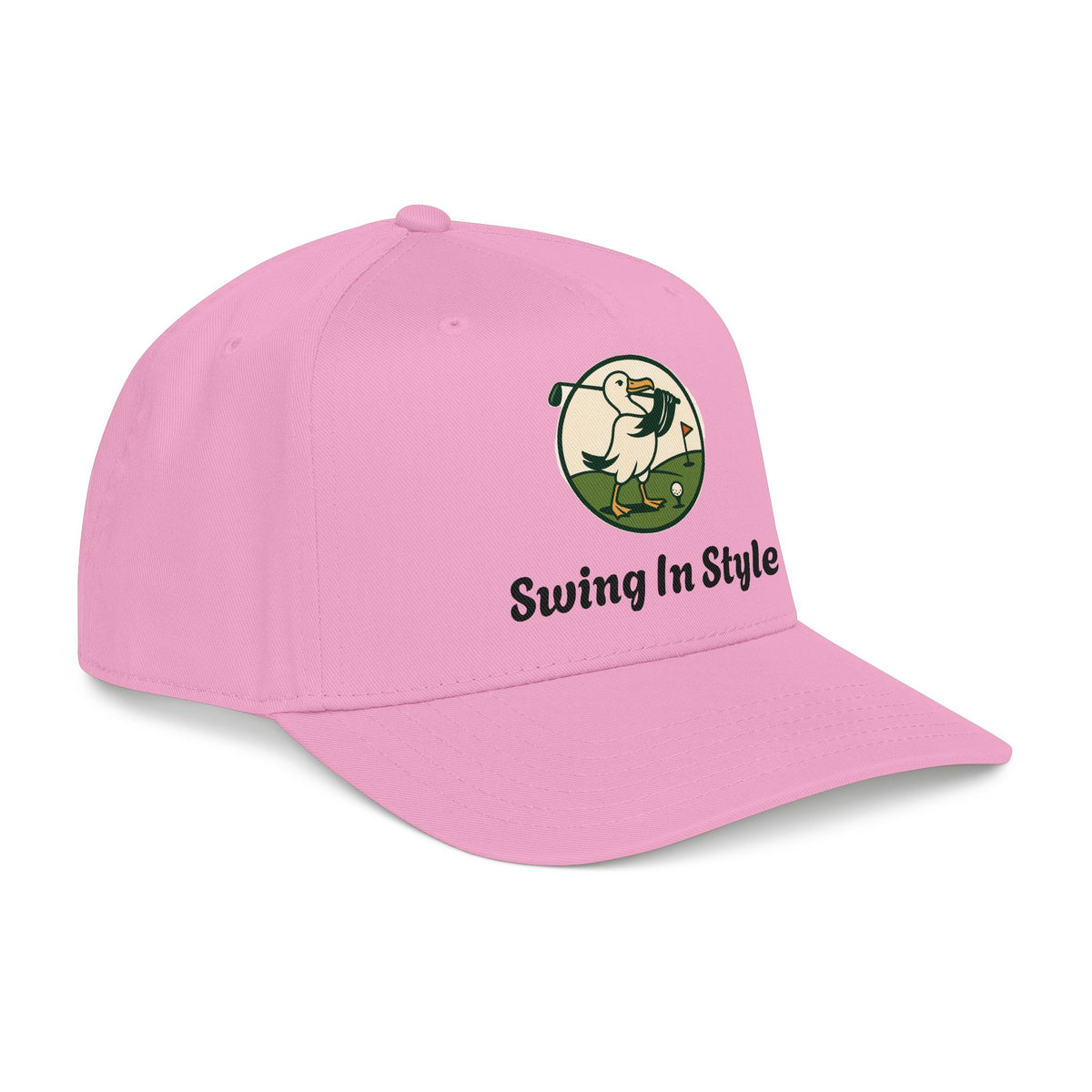 Baseball Cap — "Swing In Style" Golf Duck Embroidered Hat
