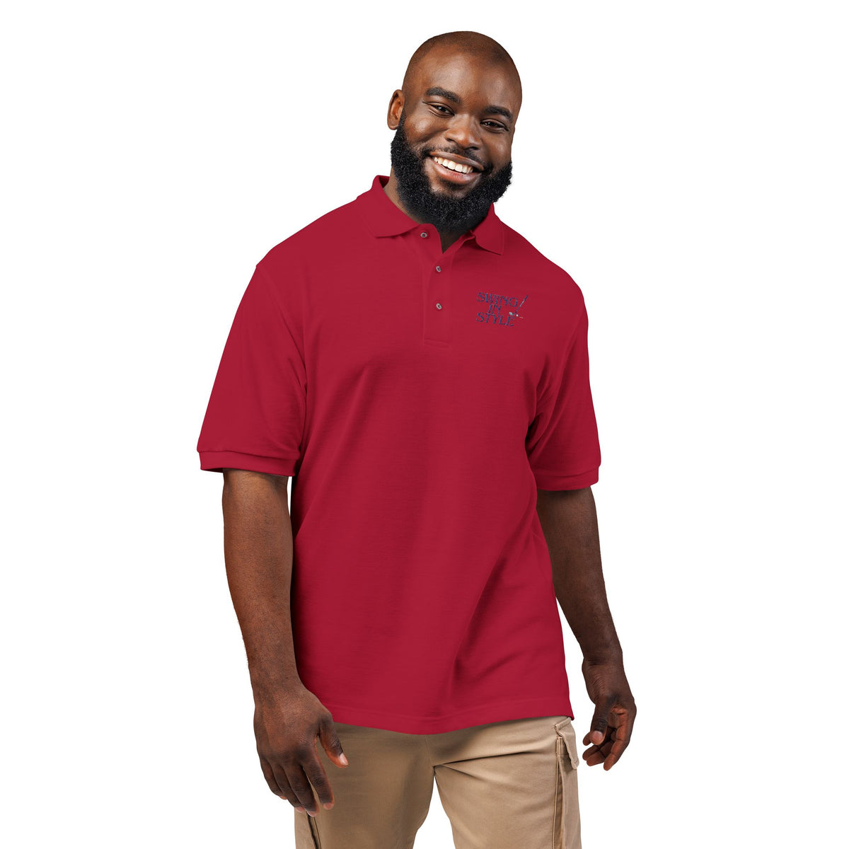 Embroidered Polo Shirt — "Winning Style" Chest Logo