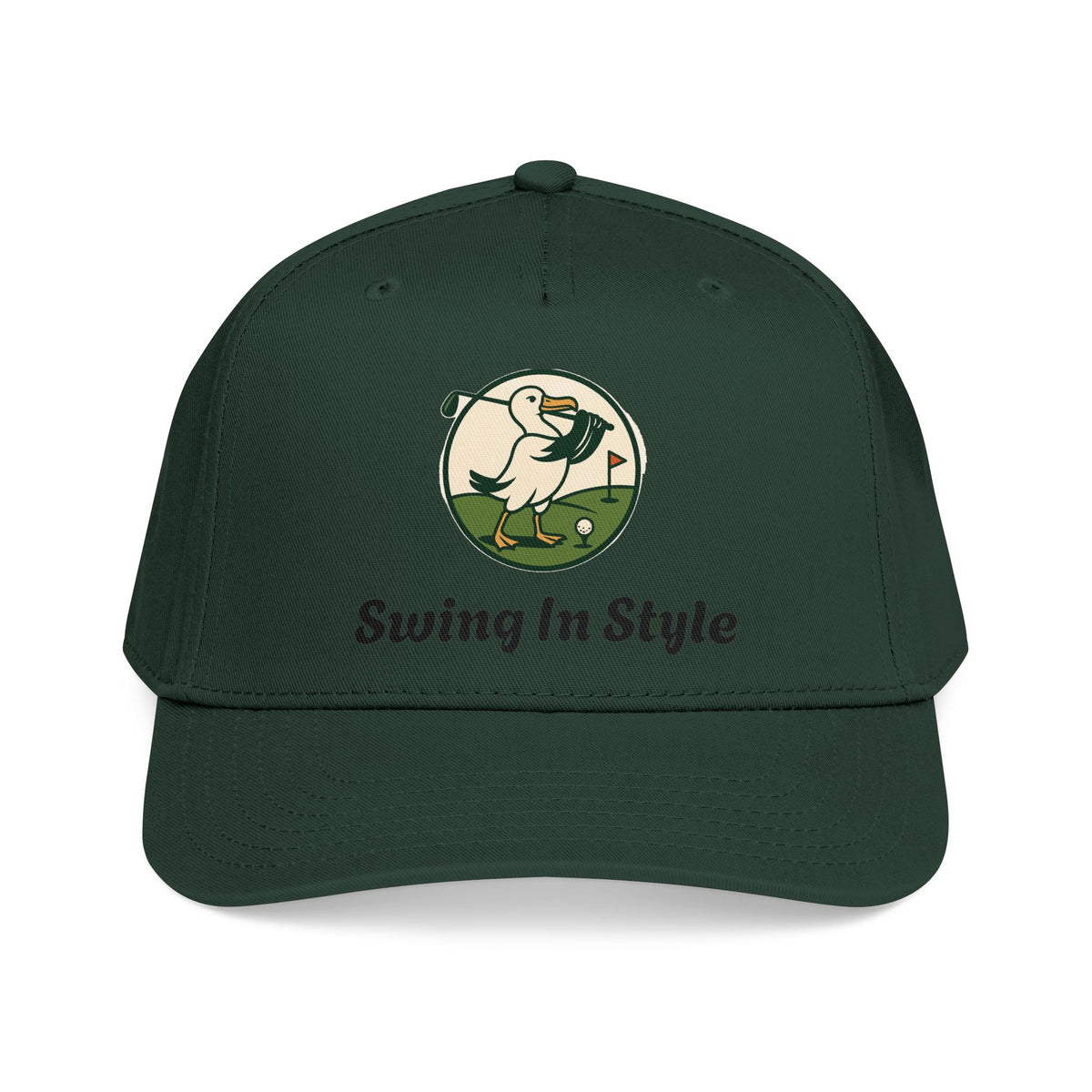 Baseball Cap — "Swing In Style" Golf Duck Embroidered Hat