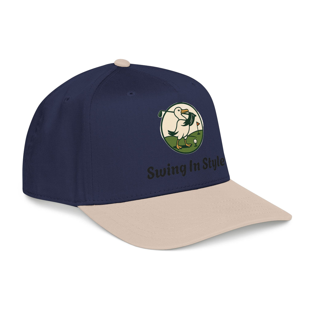 Baseball Cap — "Swing In Style" Golf Duck Embroidered Hat