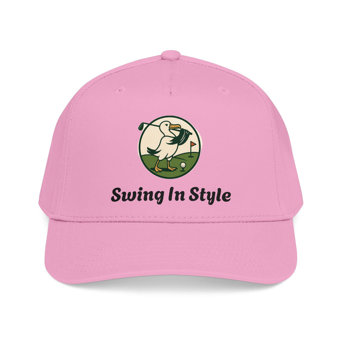 Baseball Cap — "Swing In Style" Golf Duck Embroidered Hat