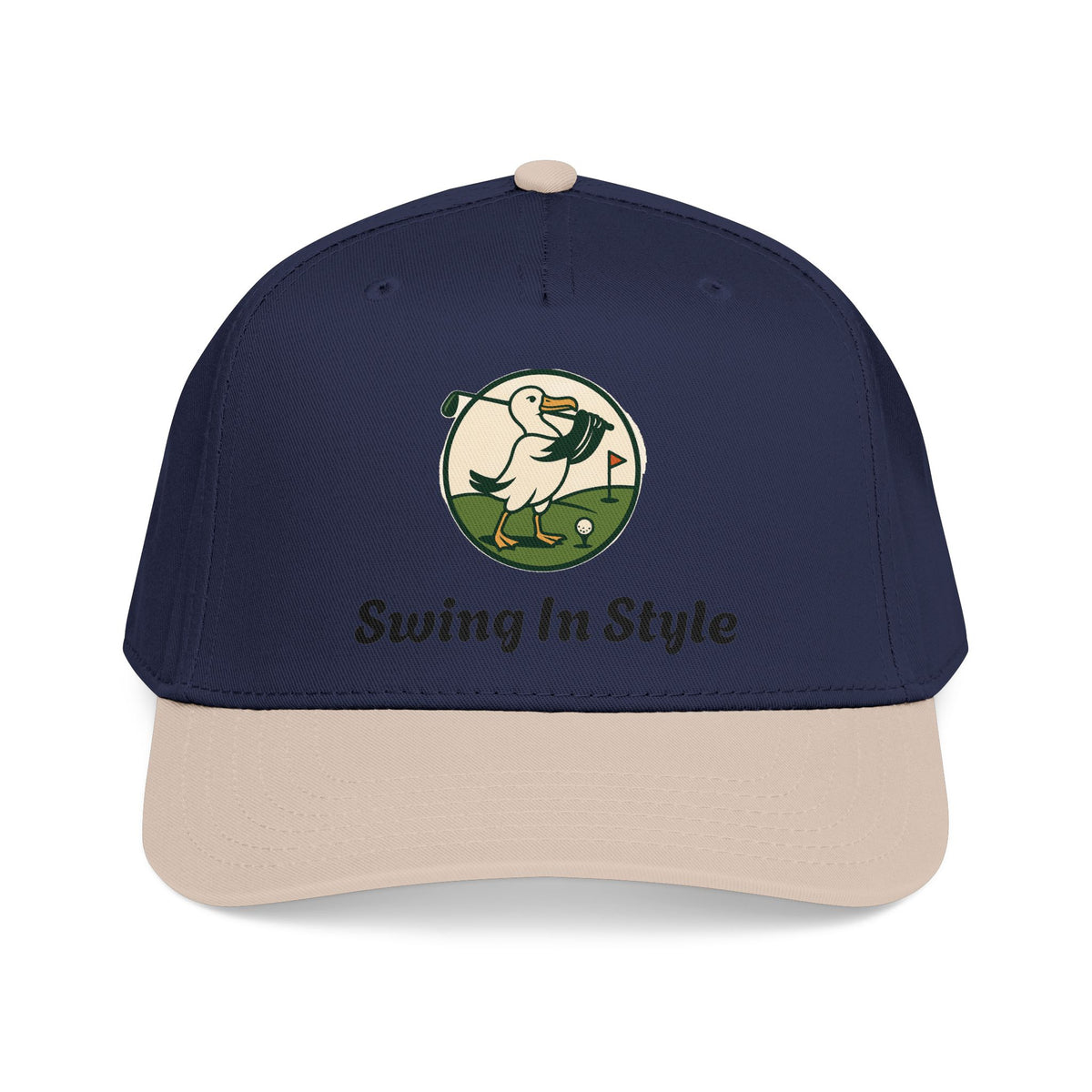 Baseball Cap — "Swing In Style" Golf Duck Embroidered Hat