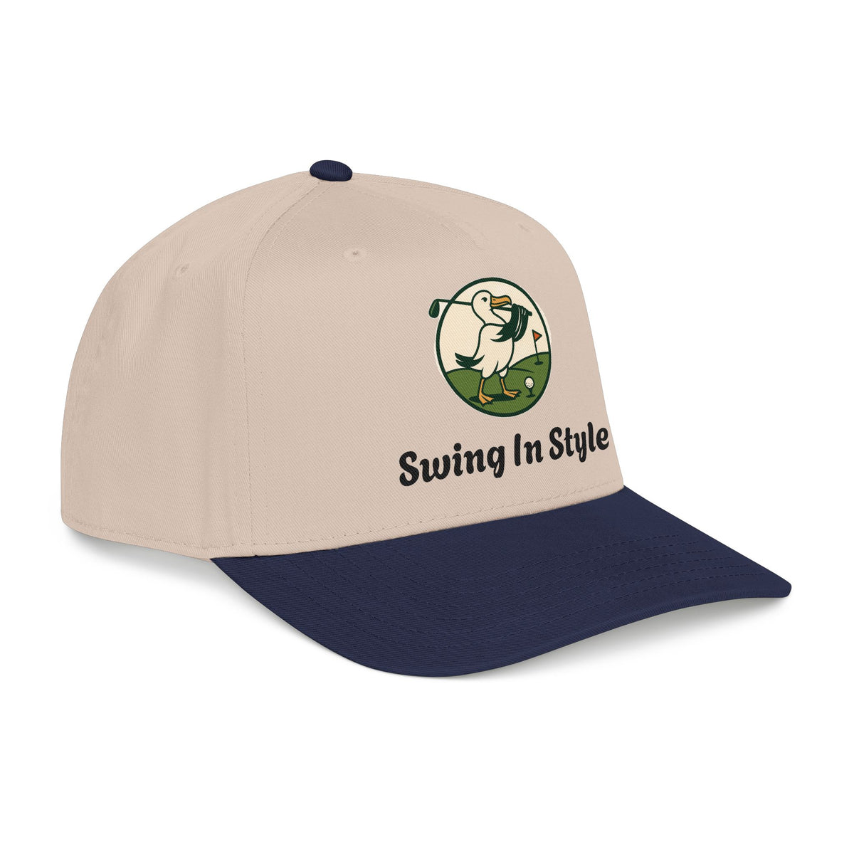 Baseball Cap — "Swing In Style" Golf Duck Embroidered Hat