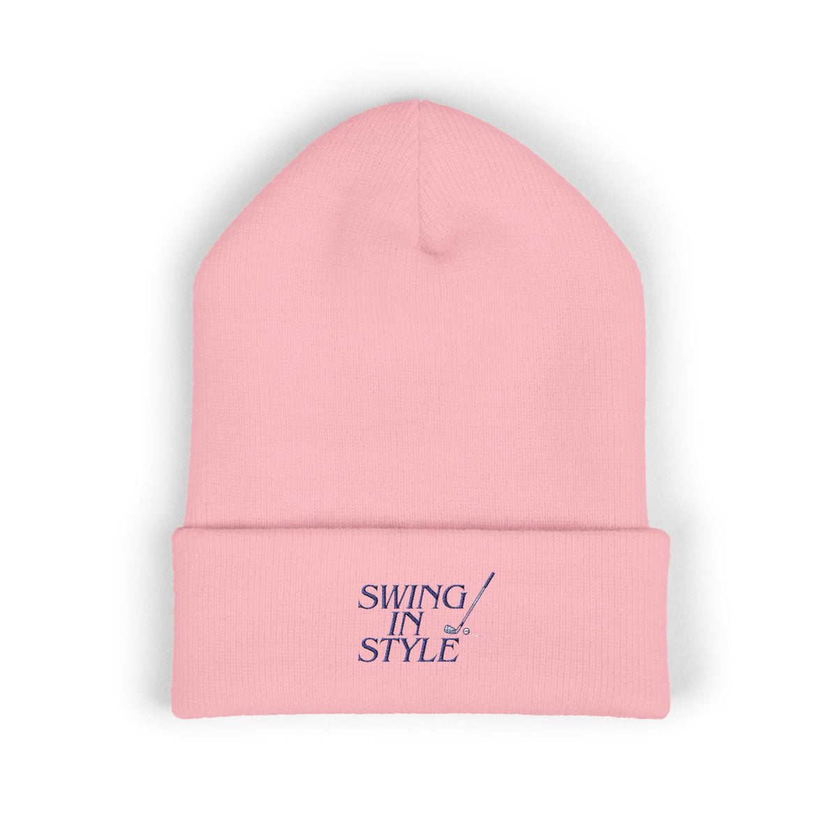 Swing in Style Embroidered Cuffed Beanie