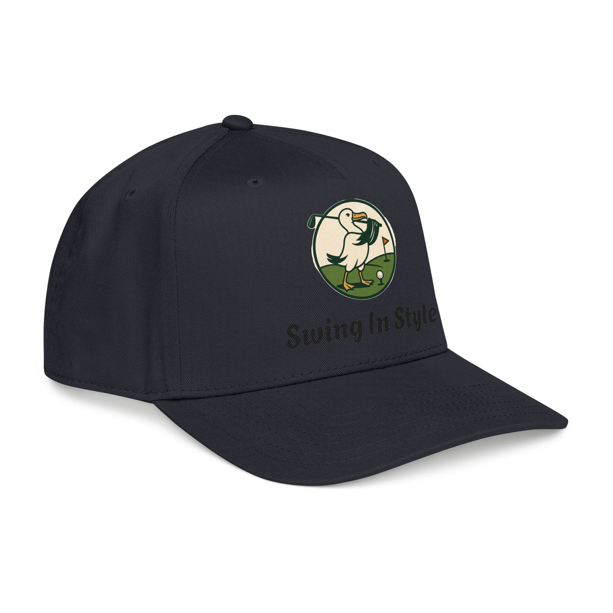 Baseball Cap — "Swing In Style" Golf Duck Embroidered Hat