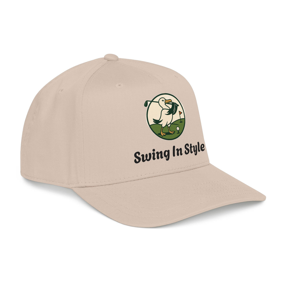 Baseball Cap — "Swing In Style" Golf Duck Embroidered Hat
