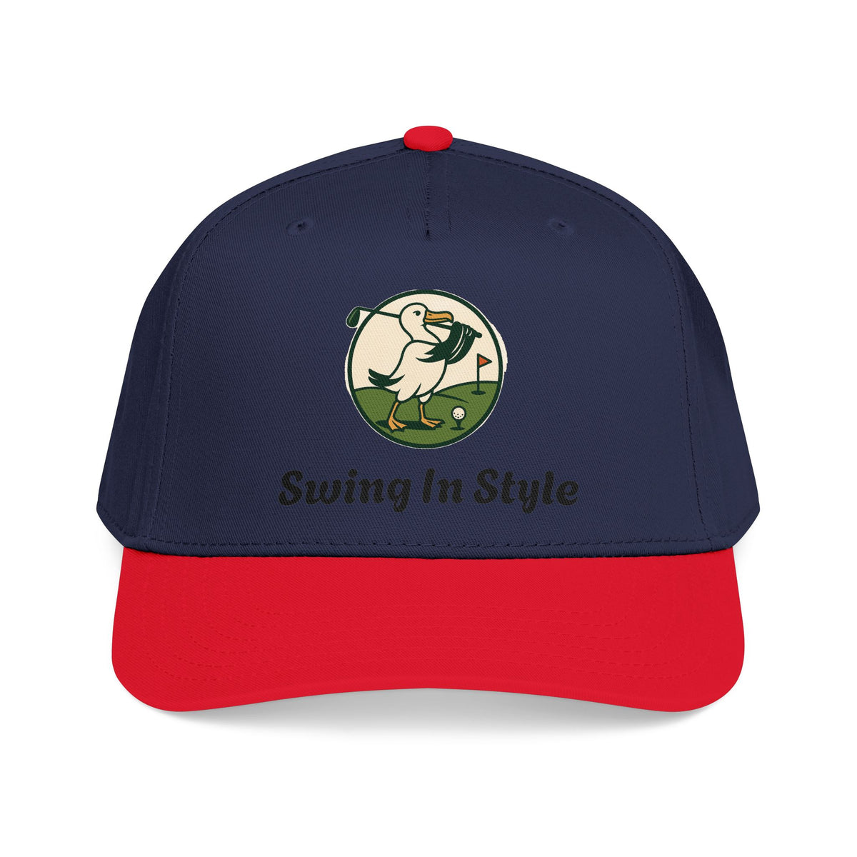Baseball Cap — "Swing In Style" Golf Duck Embroidered Hat