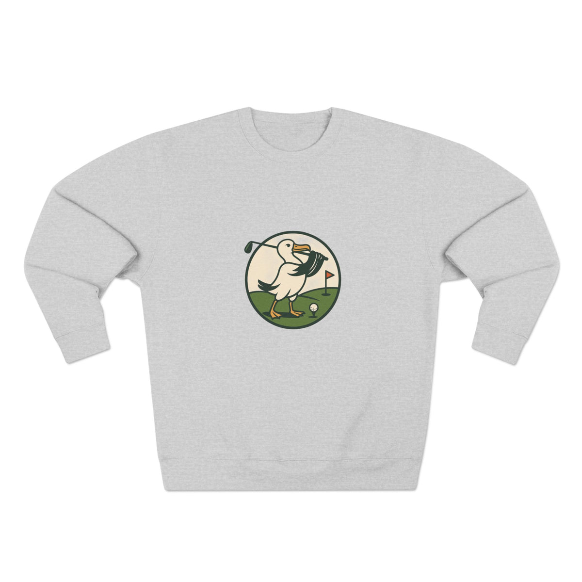 Golf Pelican Crewneck Sweatshirt – Vintage Golfing Bird Graphic