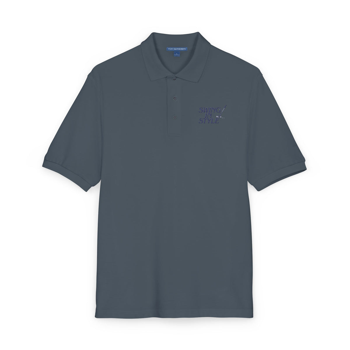 Embroidered Polo Shirt — "Winning Style" Chest Logo
