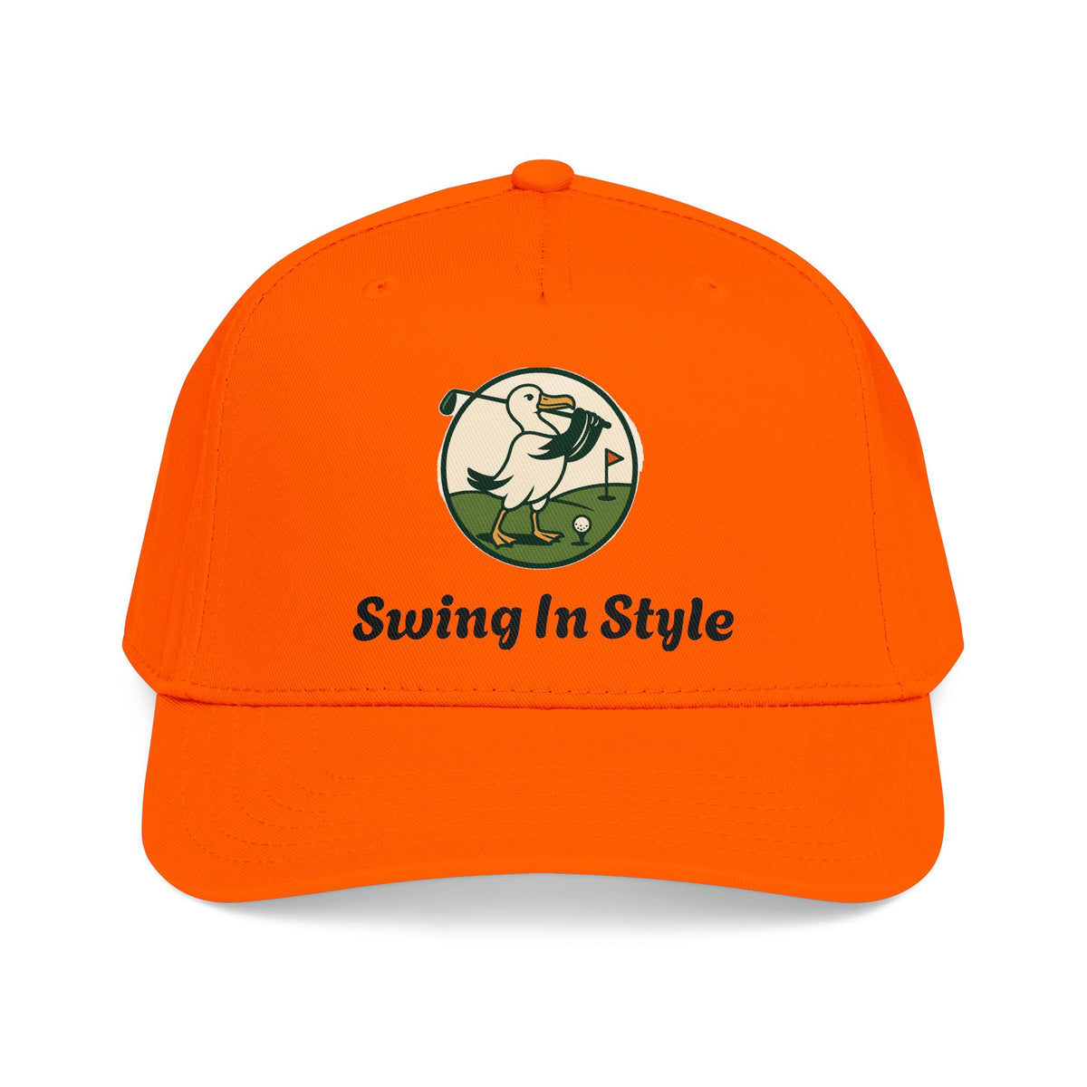 Baseball Cap — "Swing In Style" Golf Duck Embroidered Hat