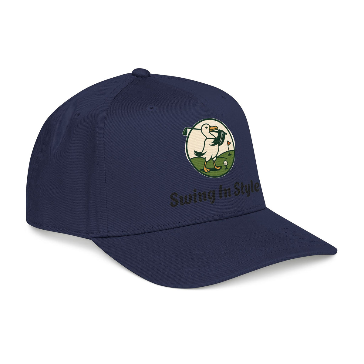 Baseball Cap — "Swing In Style" Golf Duck Embroidered Hat