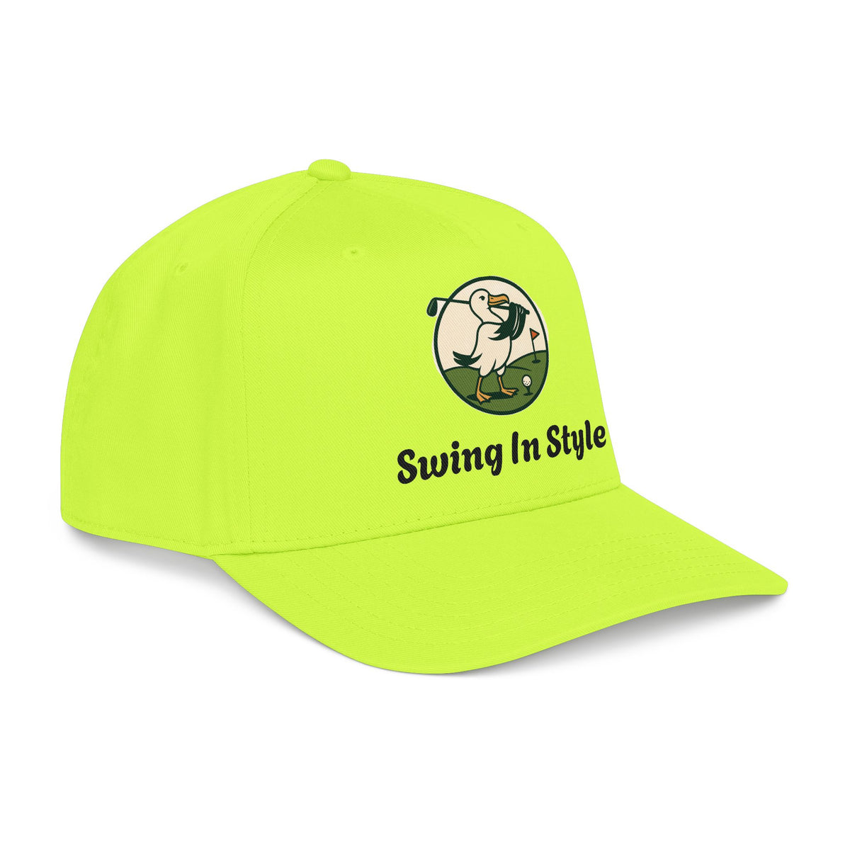 Baseball Cap — "Swing In Style" Golf Duck Embroidered Hat