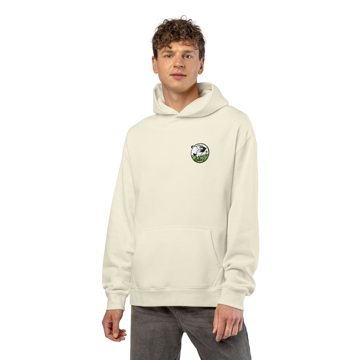 Earth Lover Hoodie — Small Eco Globe Graphic, Sustainable Nature Sweatshirt