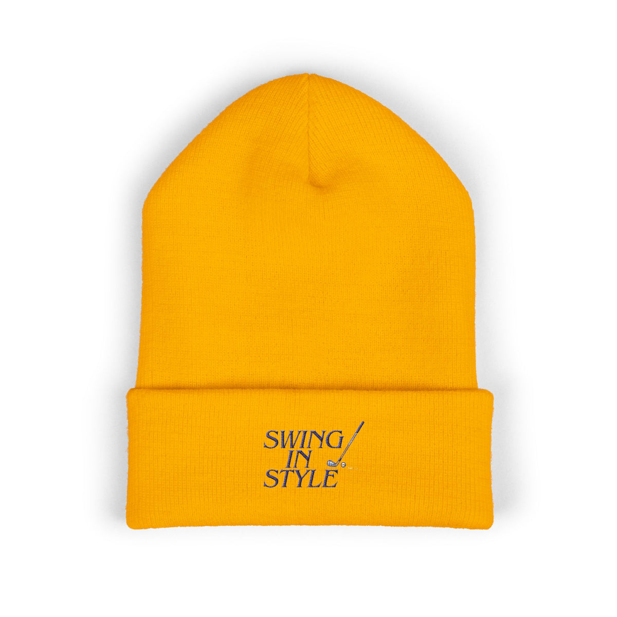 Swing in Style Embroidered Cuffed Beanie