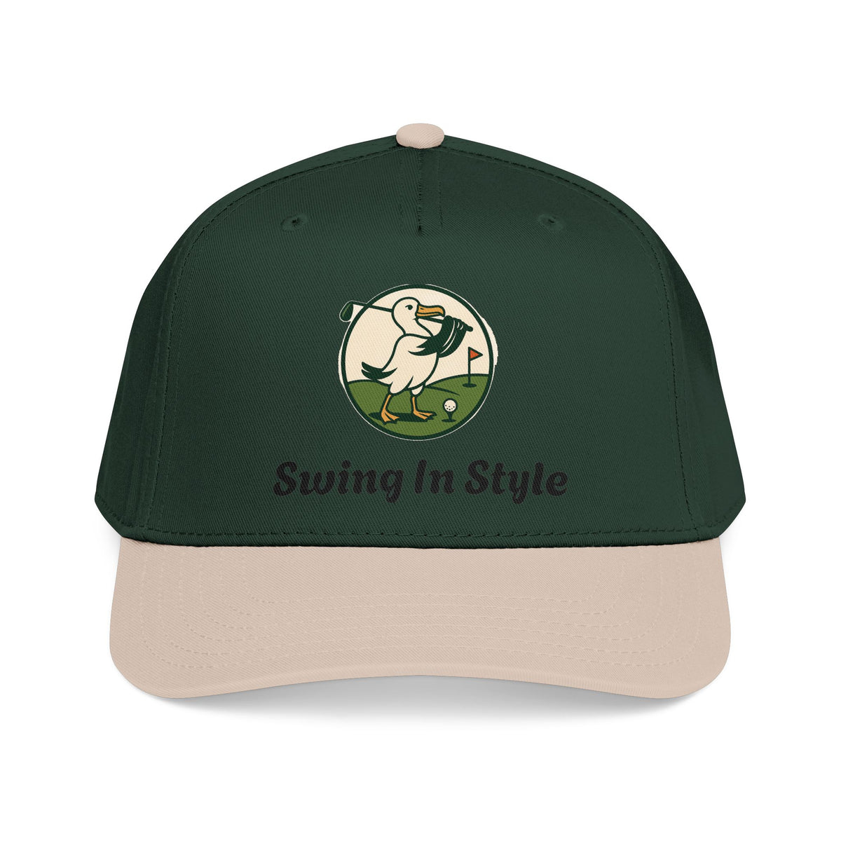 Baseball Cap — "Swing In Style" Golf Duck Embroidered Hat