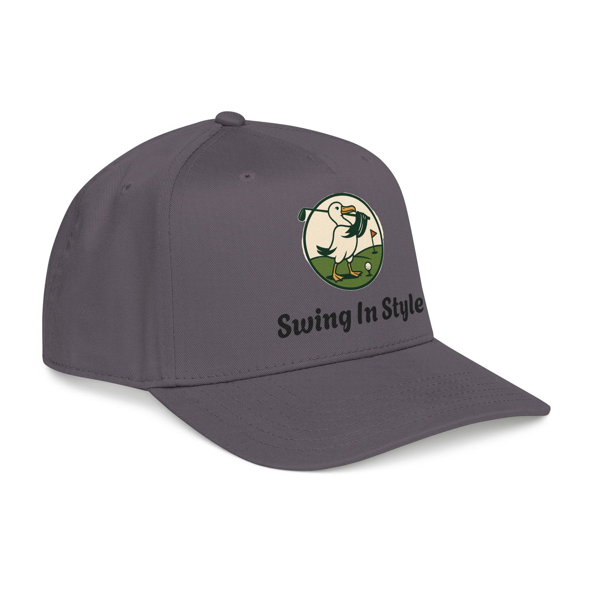 Baseball Cap — "Swing In Style" Golf Duck Embroidered Hat