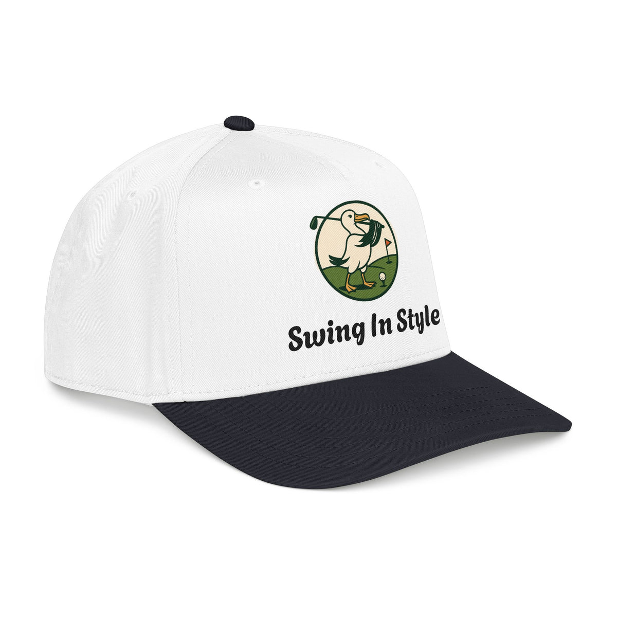 Baseball Cap — "Swing In Style" Golf Duck Embroidered Hat