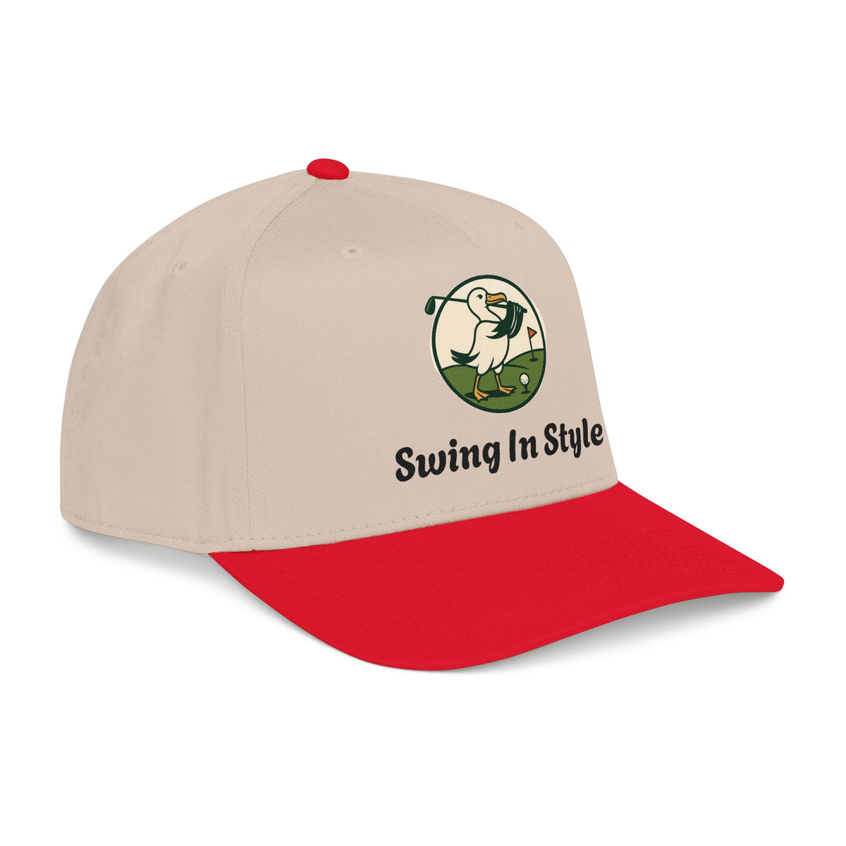 Baseball Cap — "Swing In Style" Golf Duck Embroidered Hat