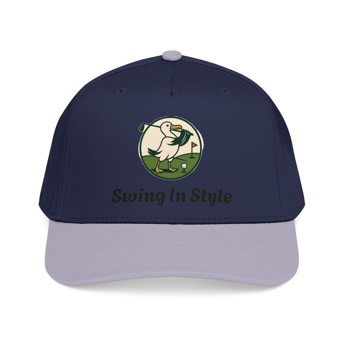 Baseball Cap — "Swing In Style" Golf Duck Embroidered Hat