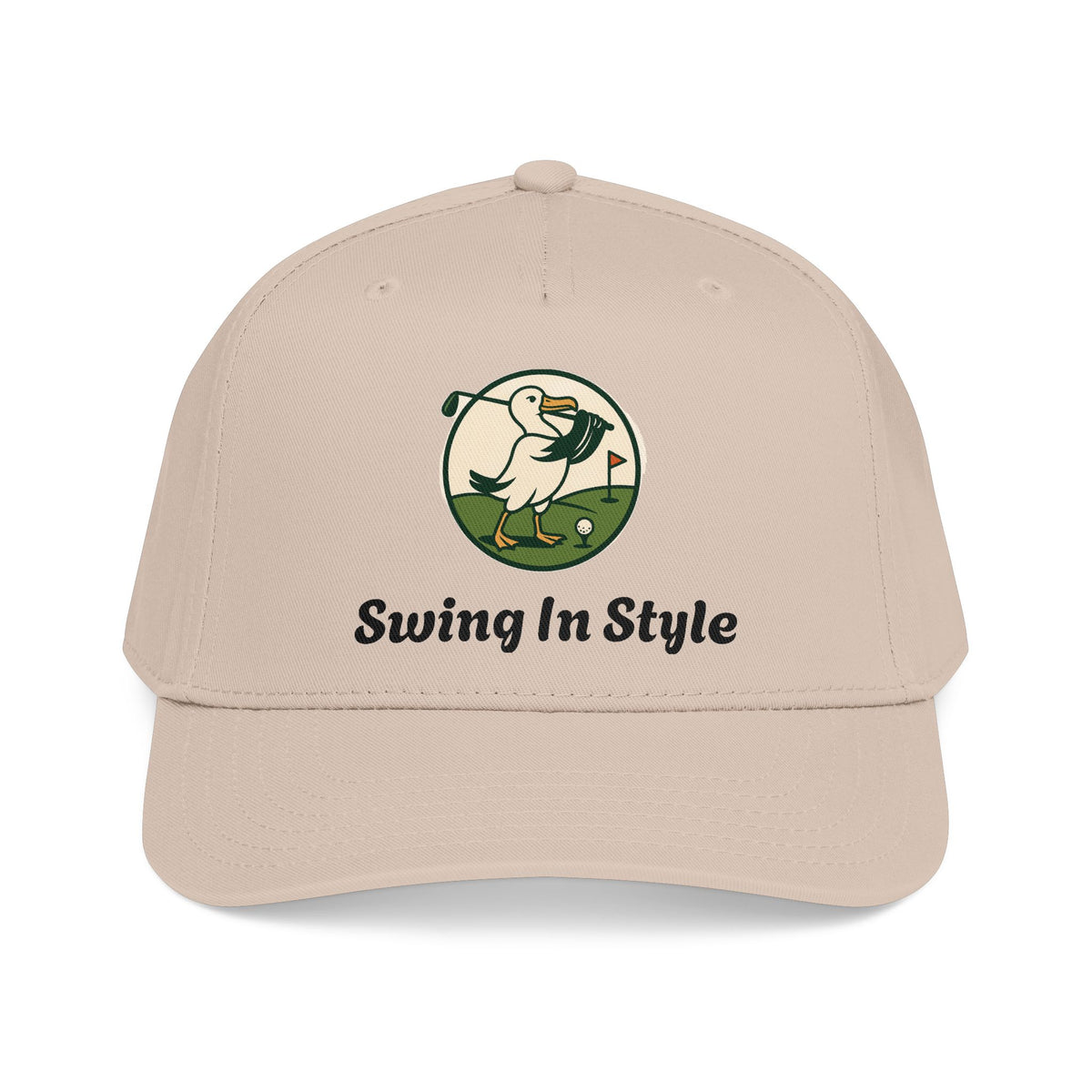 Baseball Cap — "Swing In Style" Golf Duck Embroidered Hat