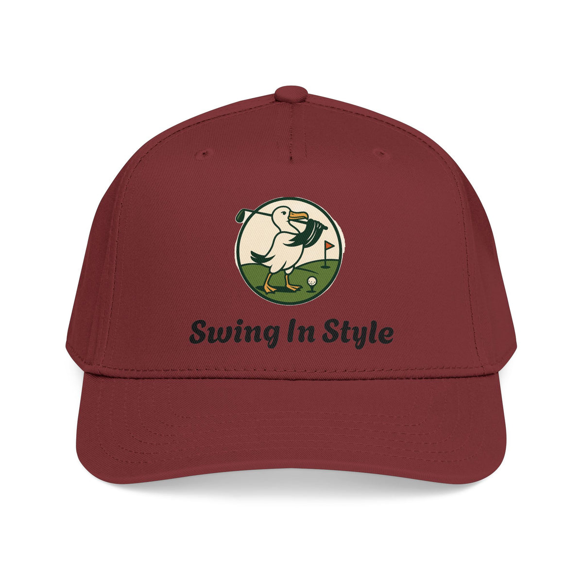 Baseball Cap — "Swing In Style" Golf Duck Embroidered Hat