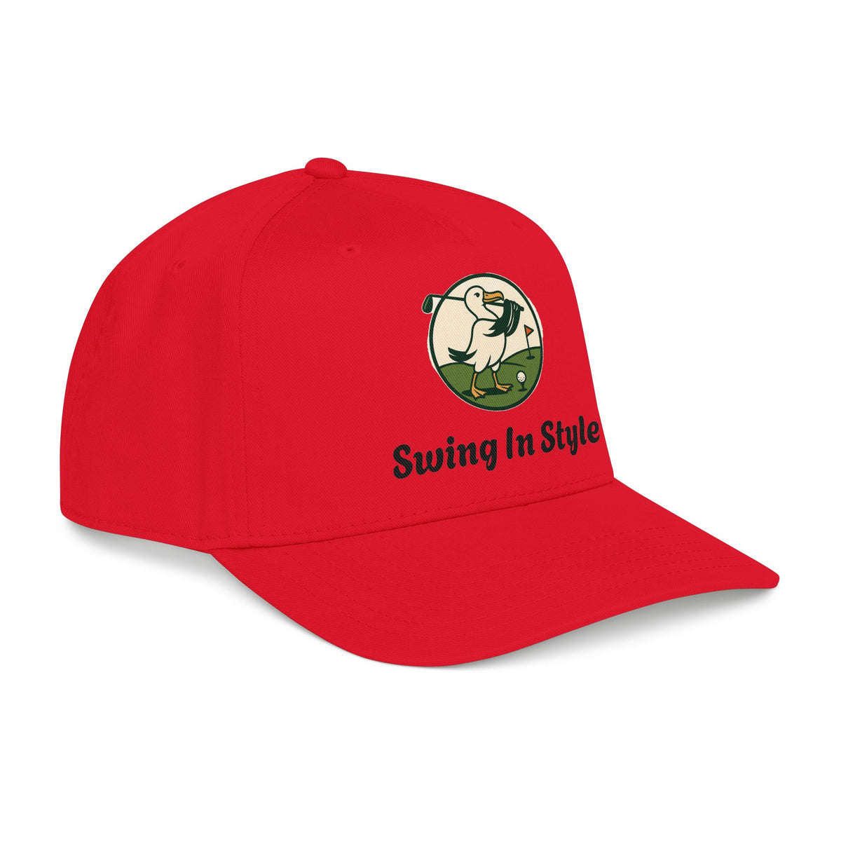 Baseball Cap — "Swing In Style" Golf Duck Embroidered Hat