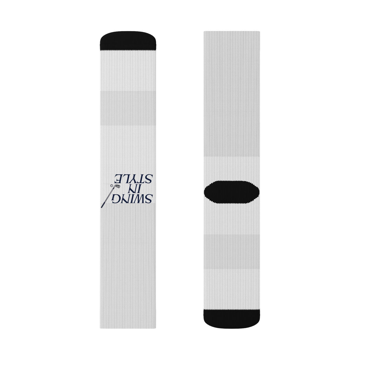Sublimation Crew Socks — Minimal Gray Stripe Athletic Socks (Customizable)
