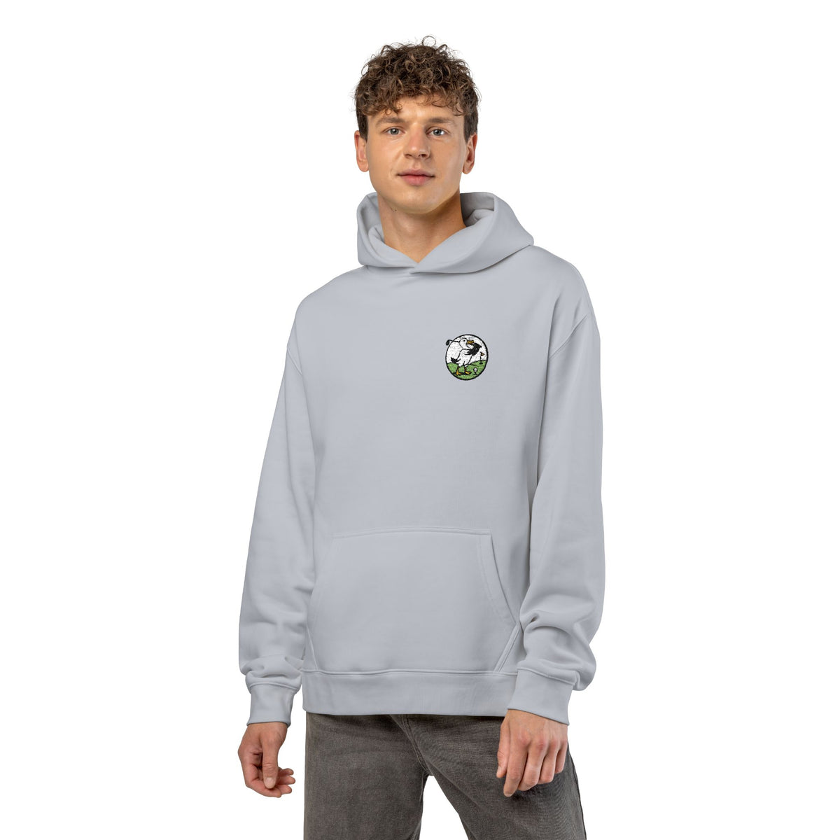 Earth Lover Hoodie — Small Eco Globe Graphic, Sustainable Nature Sweatshirt