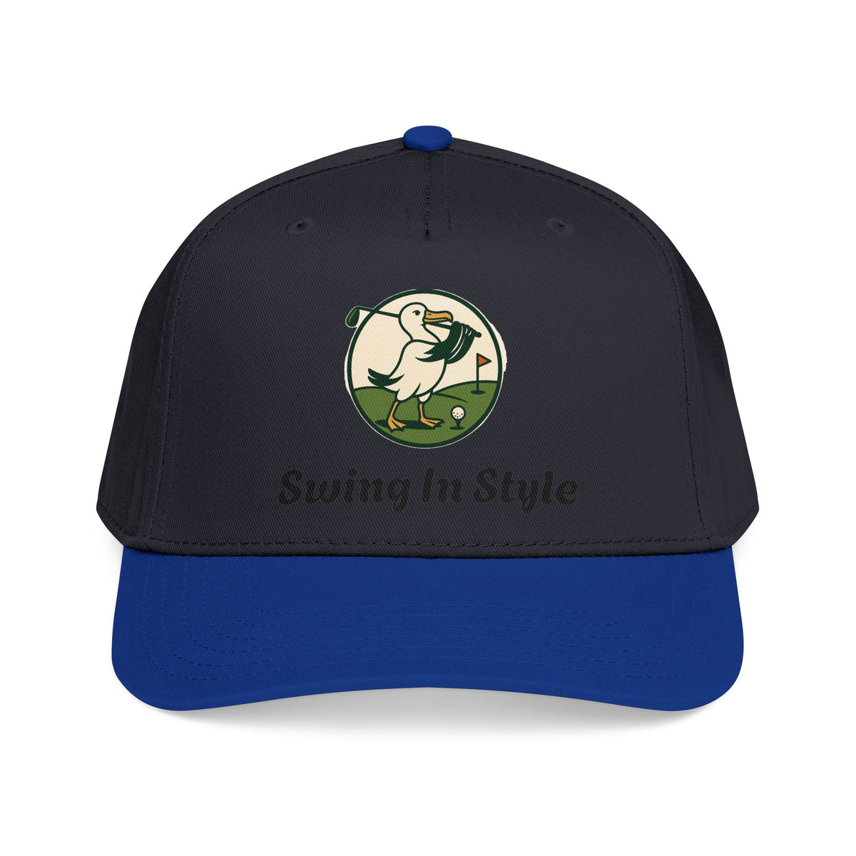 Baseball Cap — "Swing In Style" Golf Duck Embroidered Hat