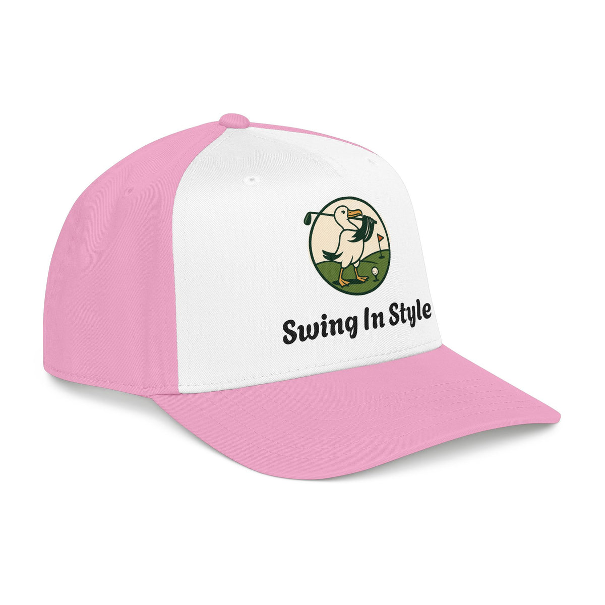 Baseball Cap — "Swing In Style" Golf Duck Embroidered Hat