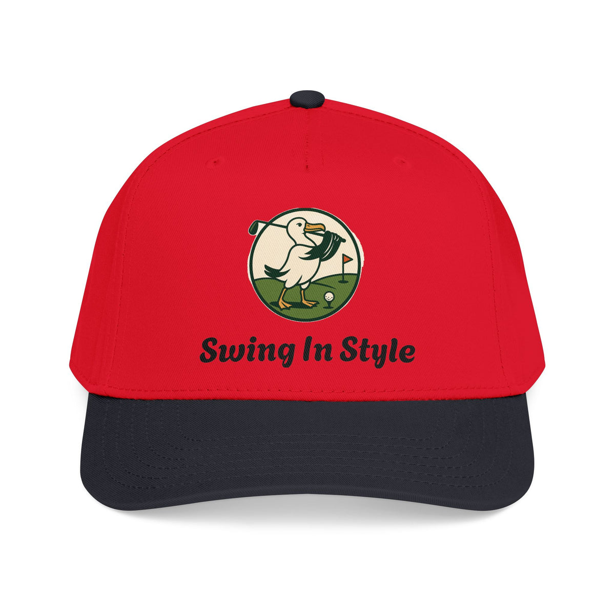 Baseball Cap — "Swing In Style" Golf Duck Embroidered Hat