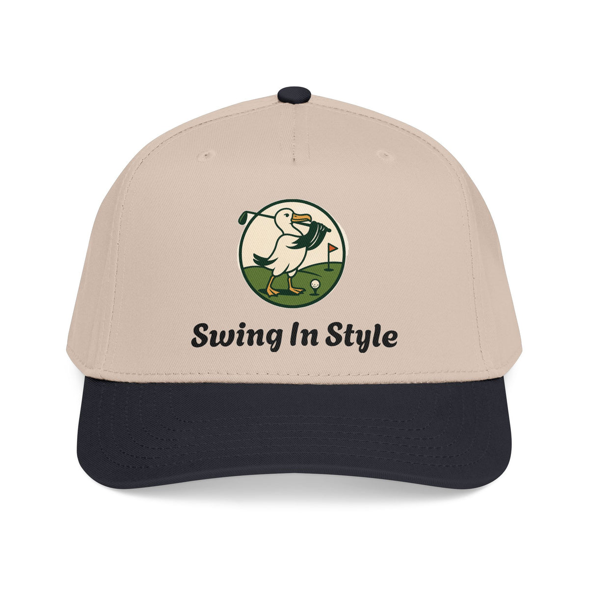 Baseball Cap — "Swing In Style" Golf Duck Embroidered Hat