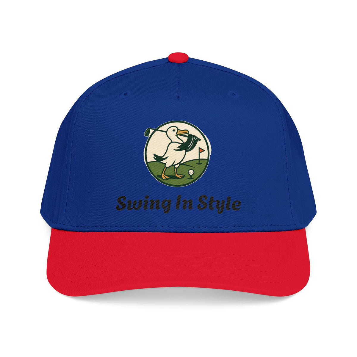 Baseball Cap — "Swing In Style" Golf Duck Embroidered Hat