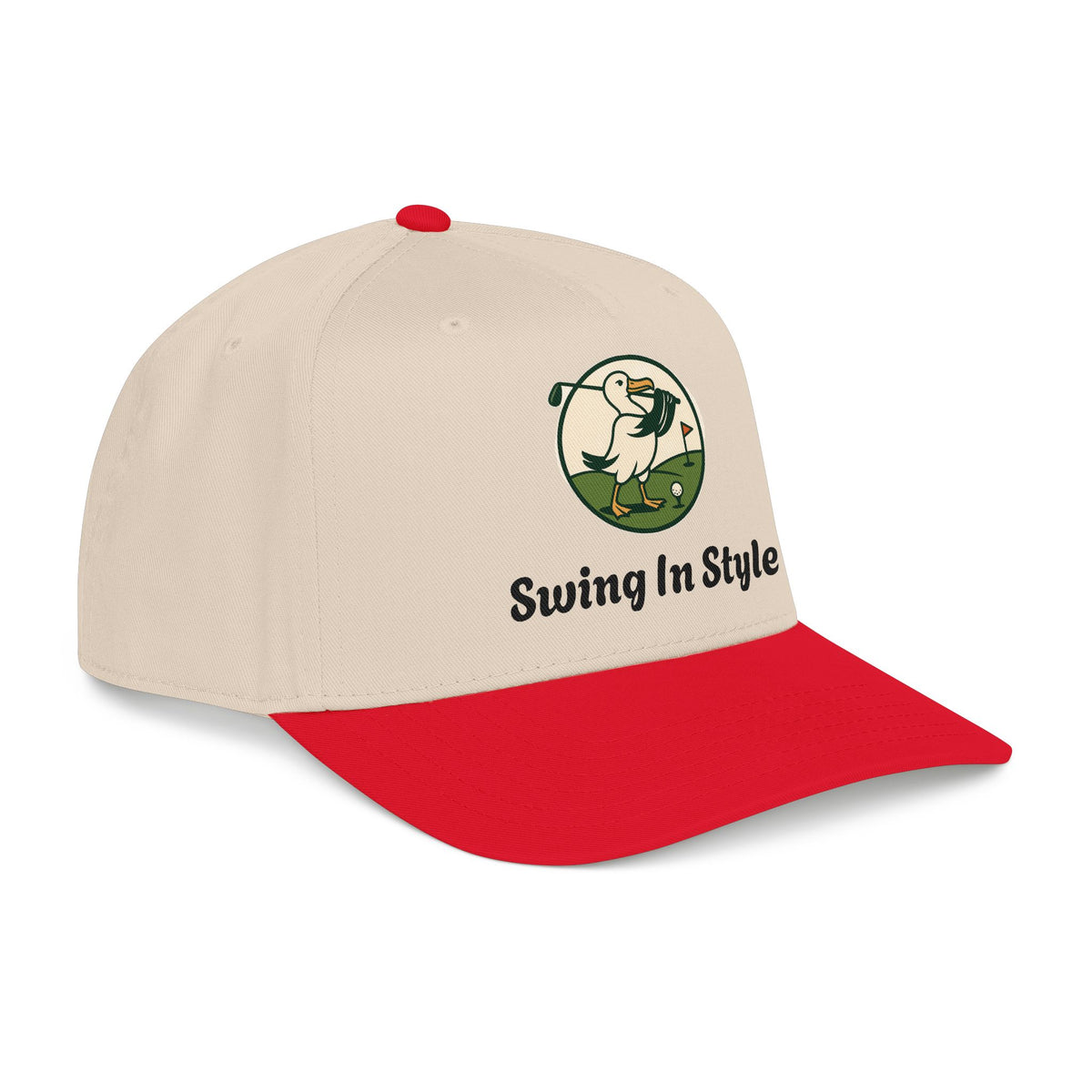 Baseball Cap — "Swing In Style" Golf Duck Embroidered Hat