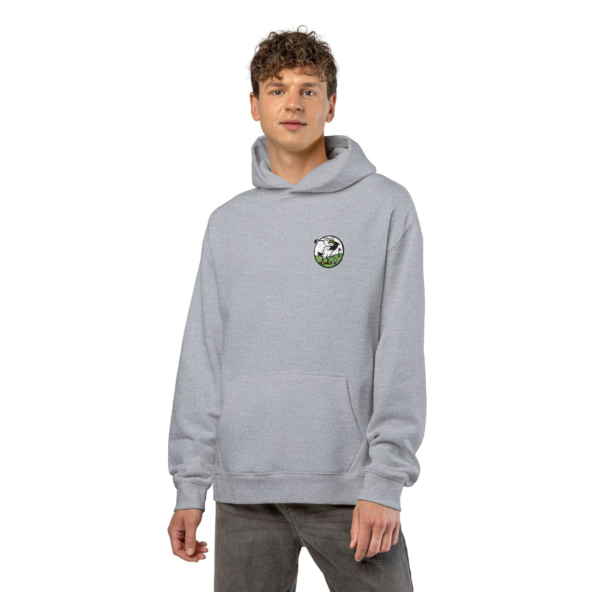 Earth Lover Hoodie — Small Eco Globe Graphic, Sustainable Nature Sweatshirt