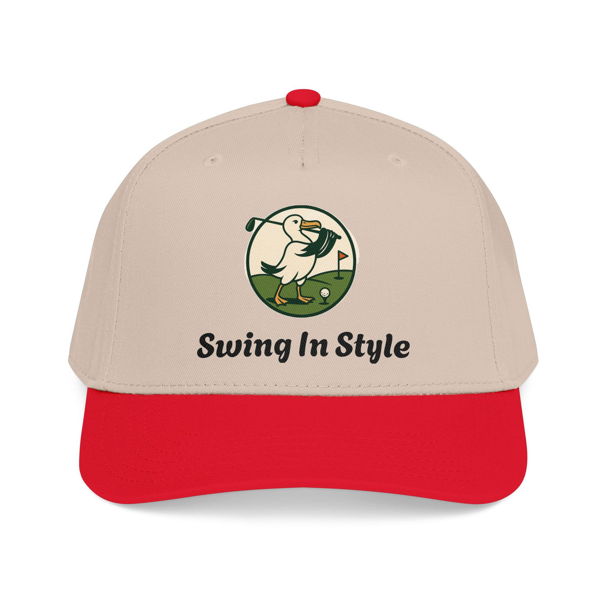Baseball Cap — "Swing In Style" Golf Duck Embroidered Hat
