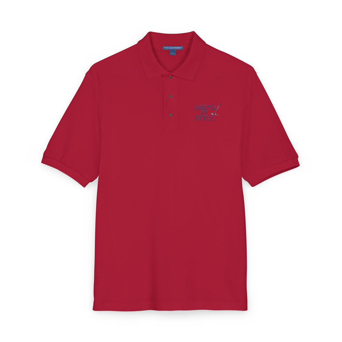 Embroidered Polo Shirt — "Winning Style" Chest Logo