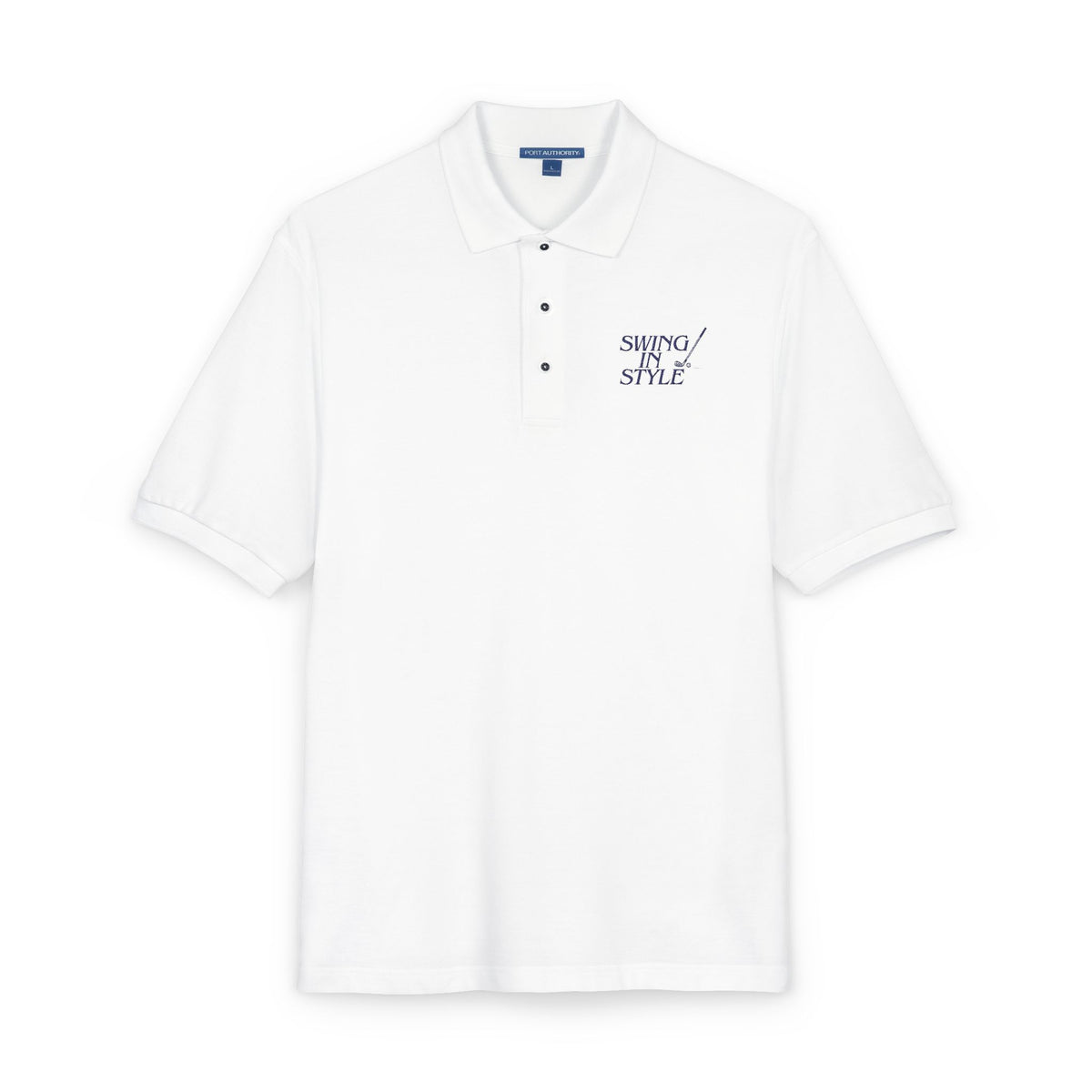 Embroidered Polo Shirt — "Winning Style" Chest Logo