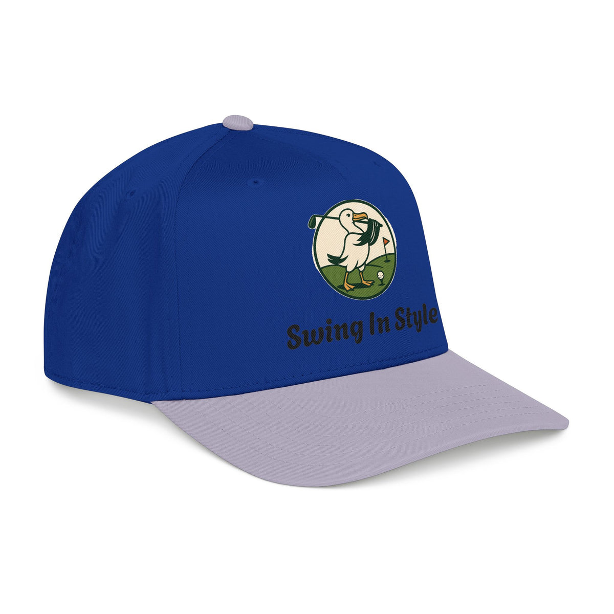 Baseball Cap — "Swing In Style" Golf Duck Embroidered Hat