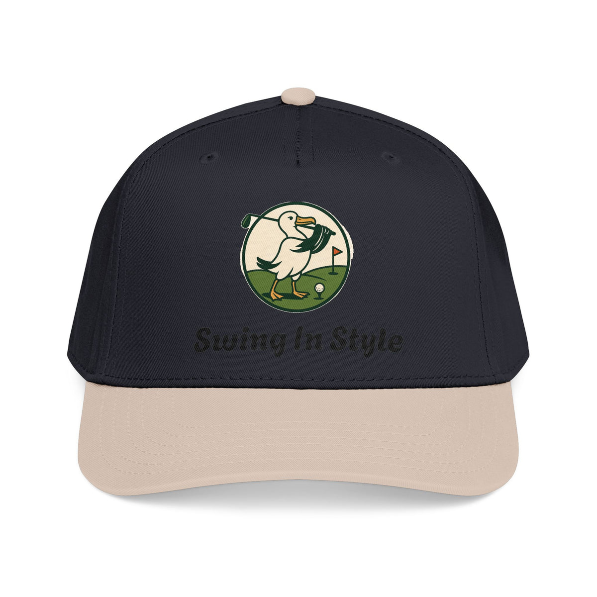 Baseball Cap — "Swing In Style" Golf Duck Embroidered Hat