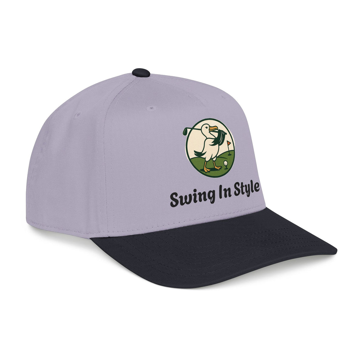 Baseball Cap — "Swing In Style" Golf Duck Embroidered Hat
