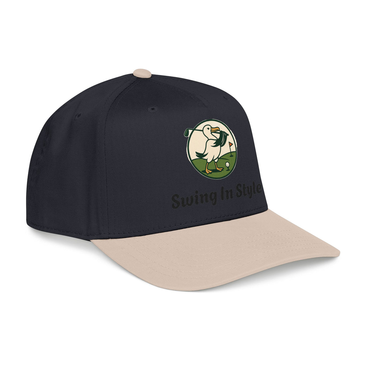 Baseball Cap — "Swing In Style" Golf Duck Embroidered Hat