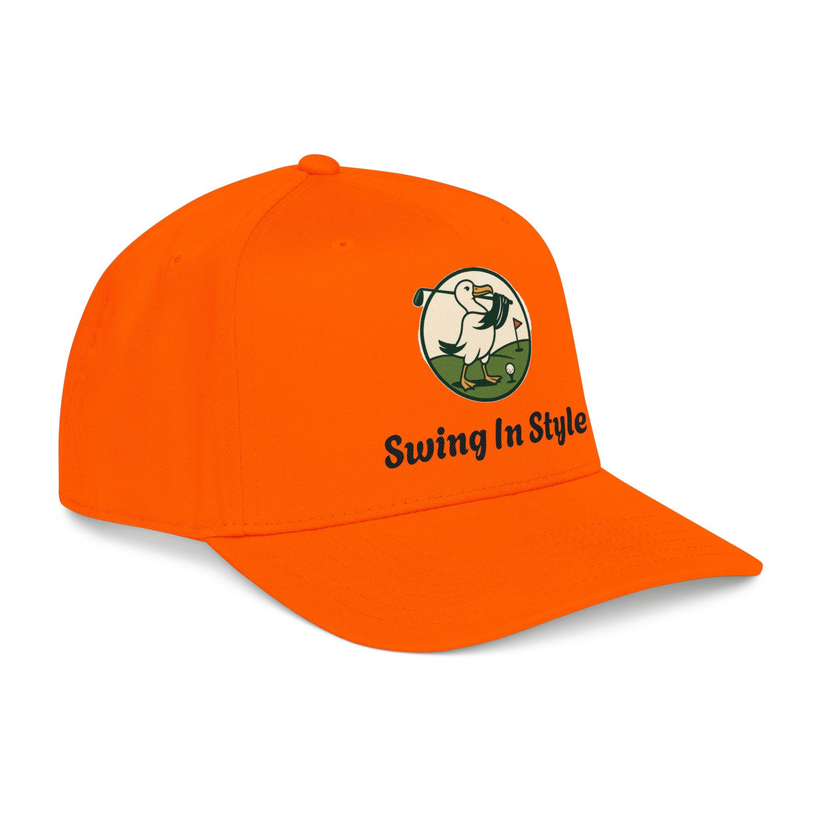 Baseball Cap — "Swing In Style" Golf Duck Embroidered Hat