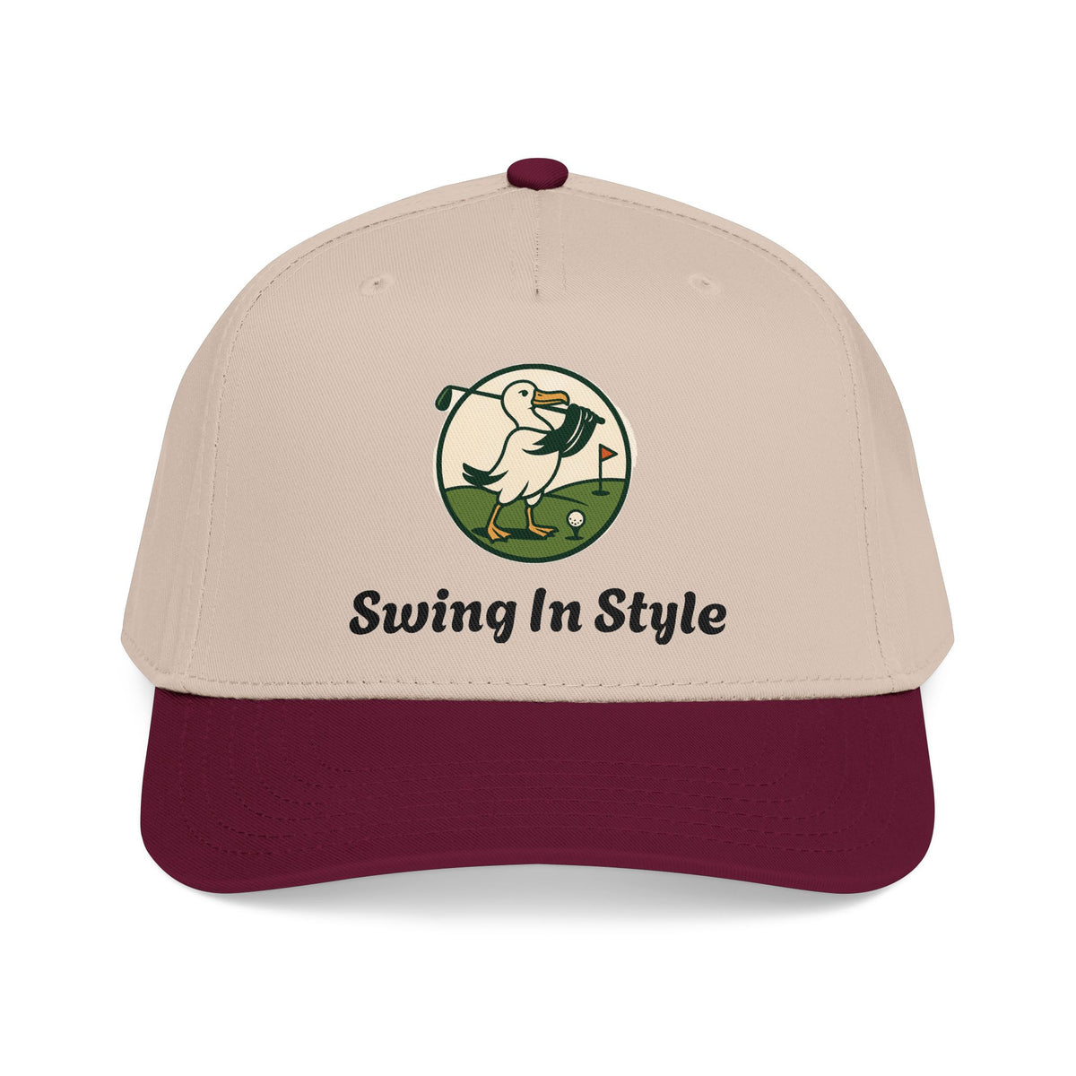 Baseball Cap — "Swing In Style" Golf Duck Embroidered Hat
